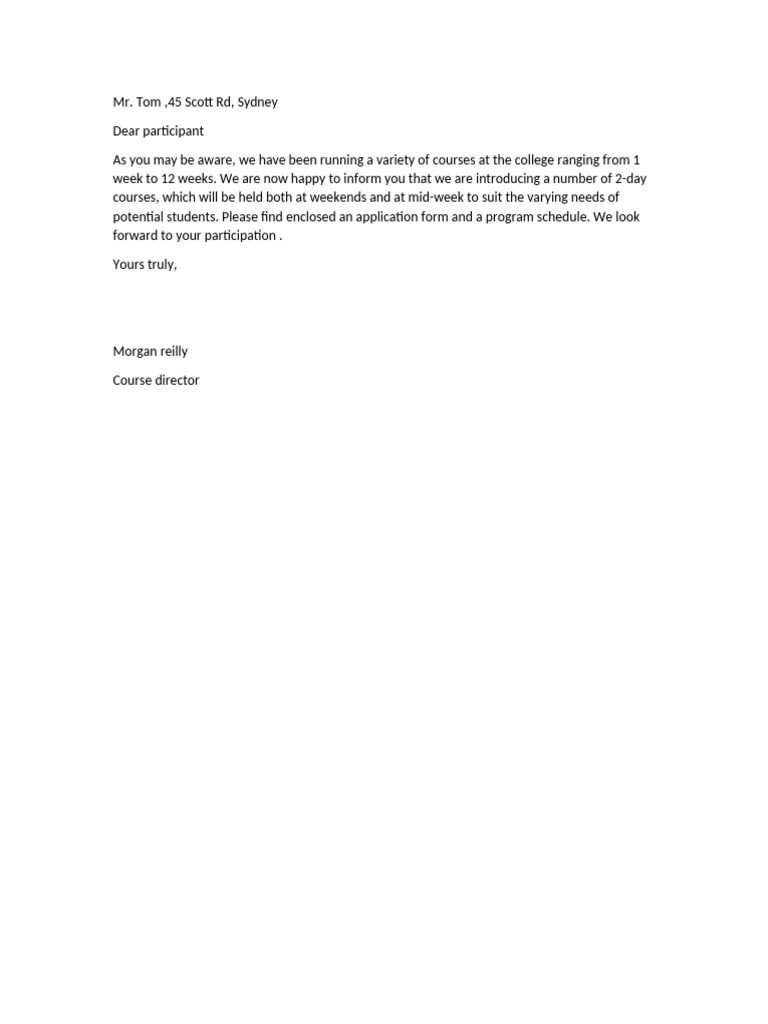 Course Letter | PDF