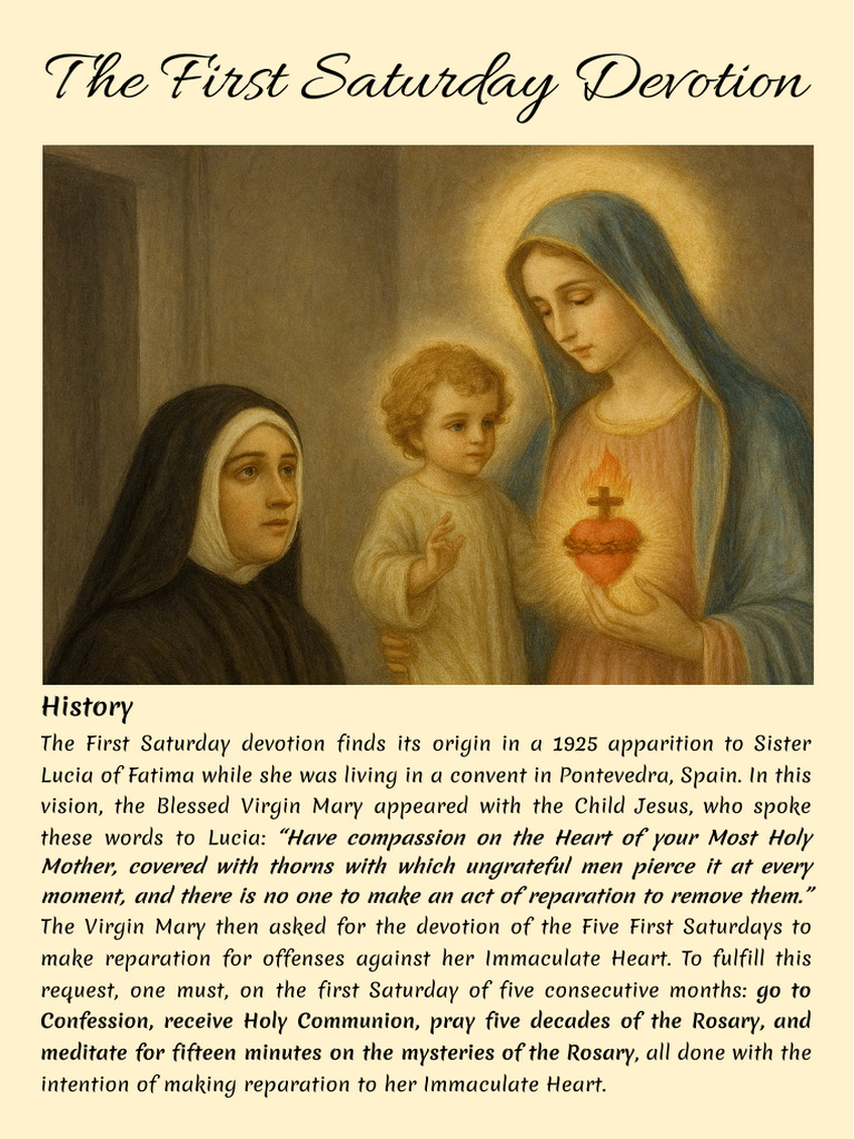 The First Saturday Devotion | PDF | Christian Mysticism | Christian ...
