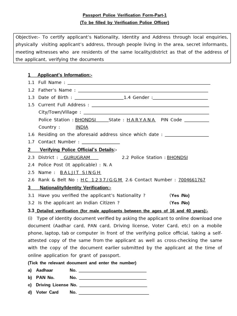 Passport New Form | PDF | Identity Document | Government
