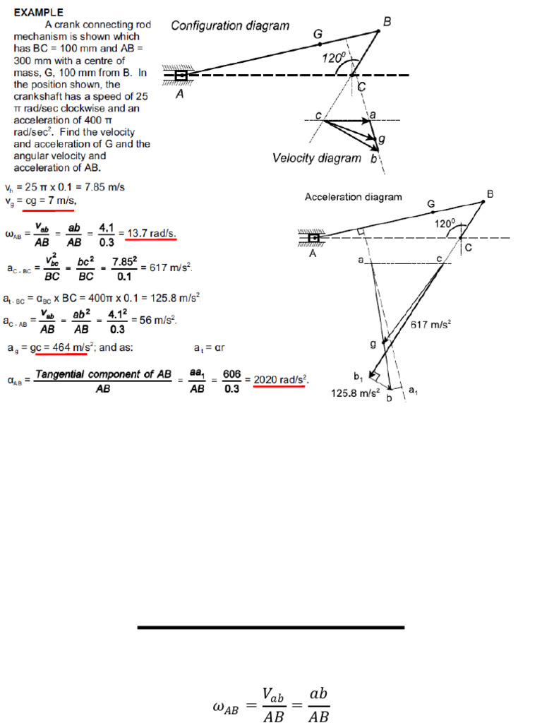 Acceleration Diagram Example 1 | PDF