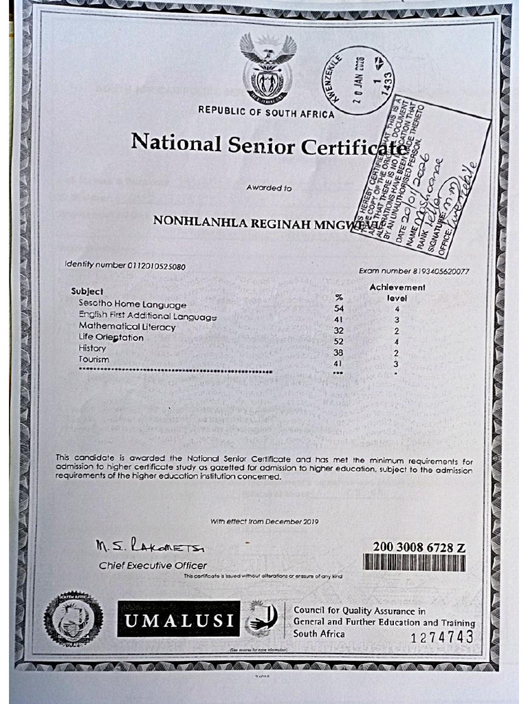 PDF Scanner Certificate | PDF