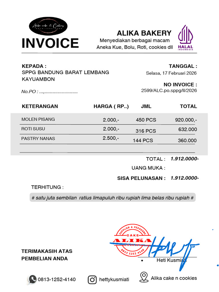 Invoice SPPG | PDF