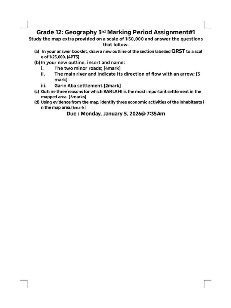 Grade 12 Assignment St. Paul Lutheran Phoenix | PDF