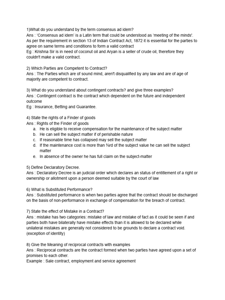 Practice 2 | PDF | Offer And Acceptance | Misrepresentation