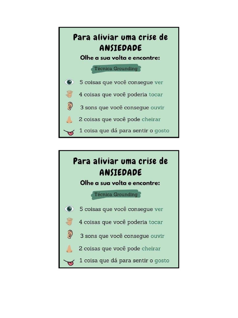 Técnicas Crise de Ansiedade e Ataque de Pânico | PDF