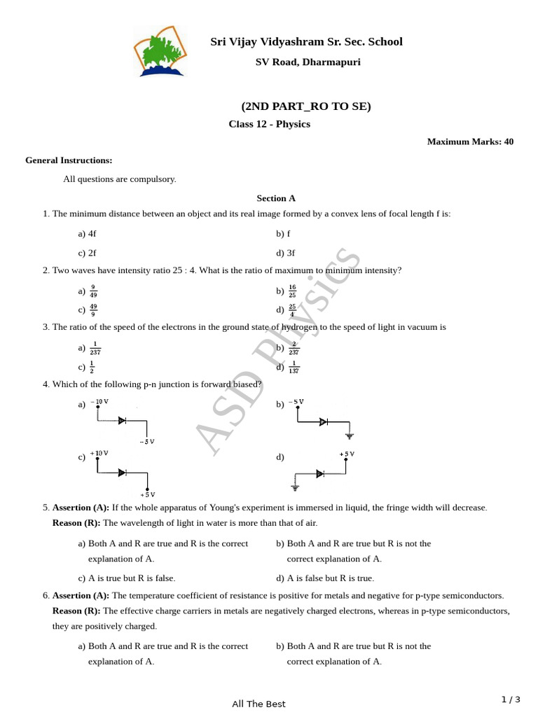 Bst-2 - 2nd Part With Answers | PDF | Photoelectric Effect | Atomic Nucleus