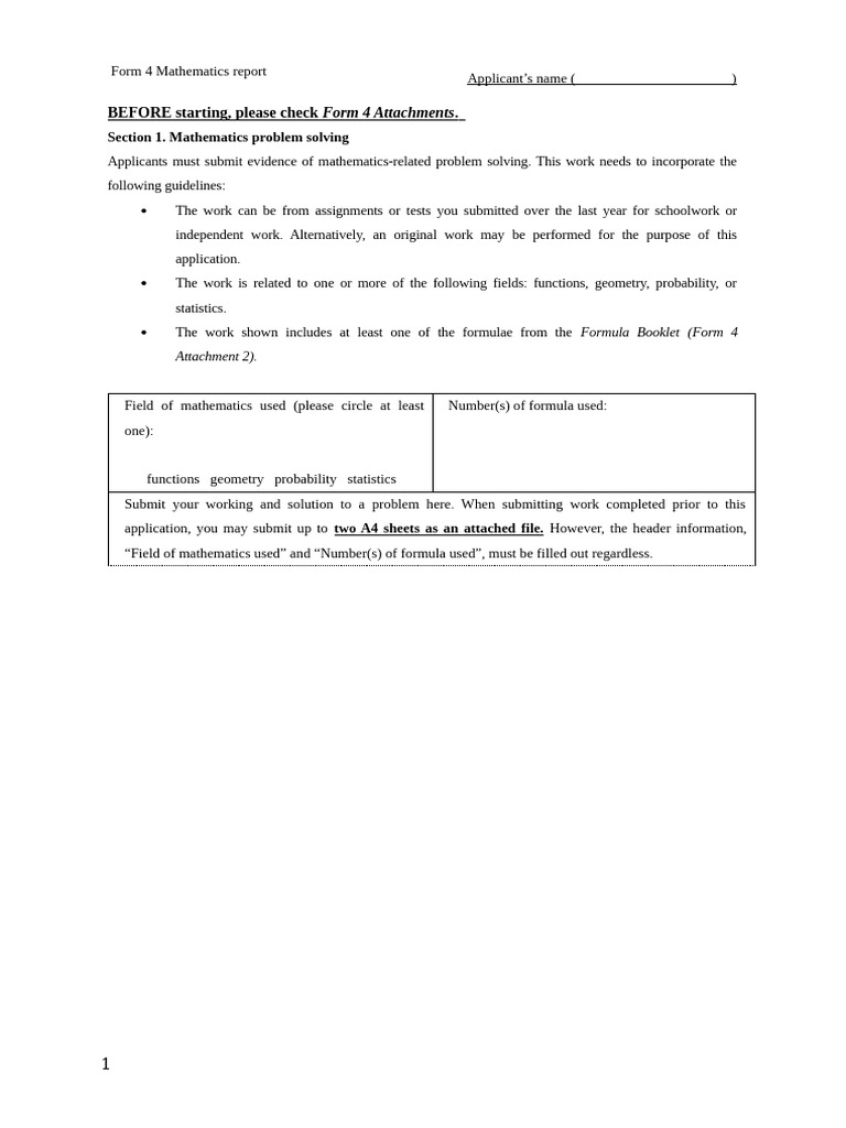 Form4 Mathematics Report | PDF | Mathematics | Applied Mathematics