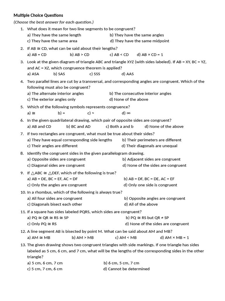Grade 8 Exam Maranatha | PDF | Euclidean Geometry | Elementary Geometry