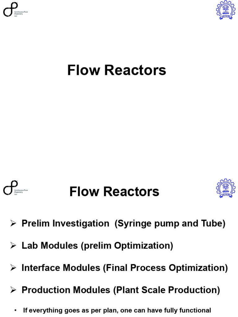 L8 Flow Reactors | PDF | 3 D Printing | Chemistry