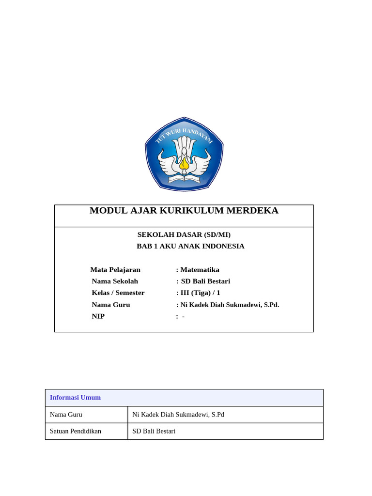 Modul Bab 1 - 1 | PDF