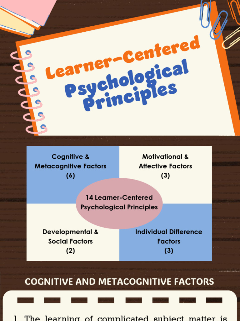 Lesson 1 Learner-Centered Psychological Principles | PDF