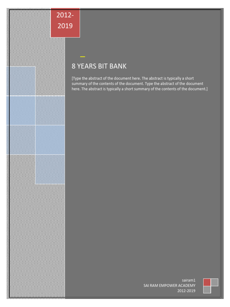 Ecet (Civil) 8 Years Bit Bank | PDF | Young's Modulus | Bending