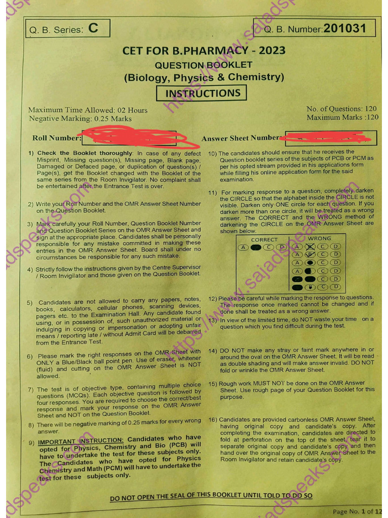 JKBOPEE B Pharma Paper 2023 | PDF