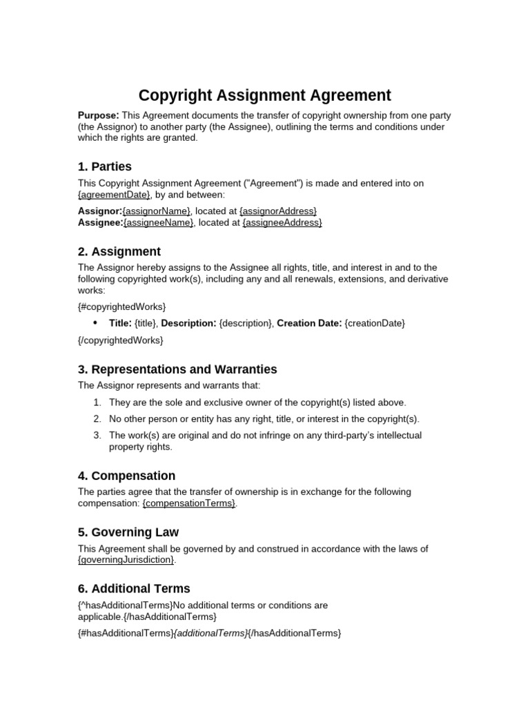Copyright Assignment Agreement | PDF