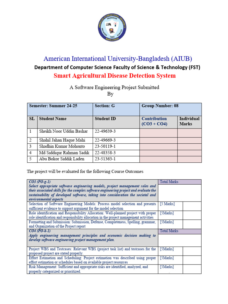 Software Final Report D | PDF | Agile Software Development | Agriculture