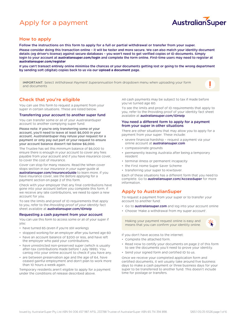 Apply For A Payment Form | PDF | Identity Document | Taxes