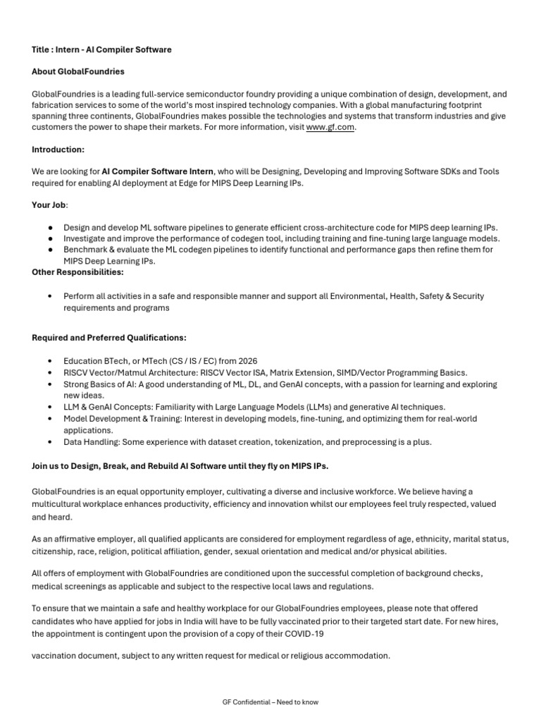 Intern - AI Compiler Software | PDF | Artificial Intelligence ...