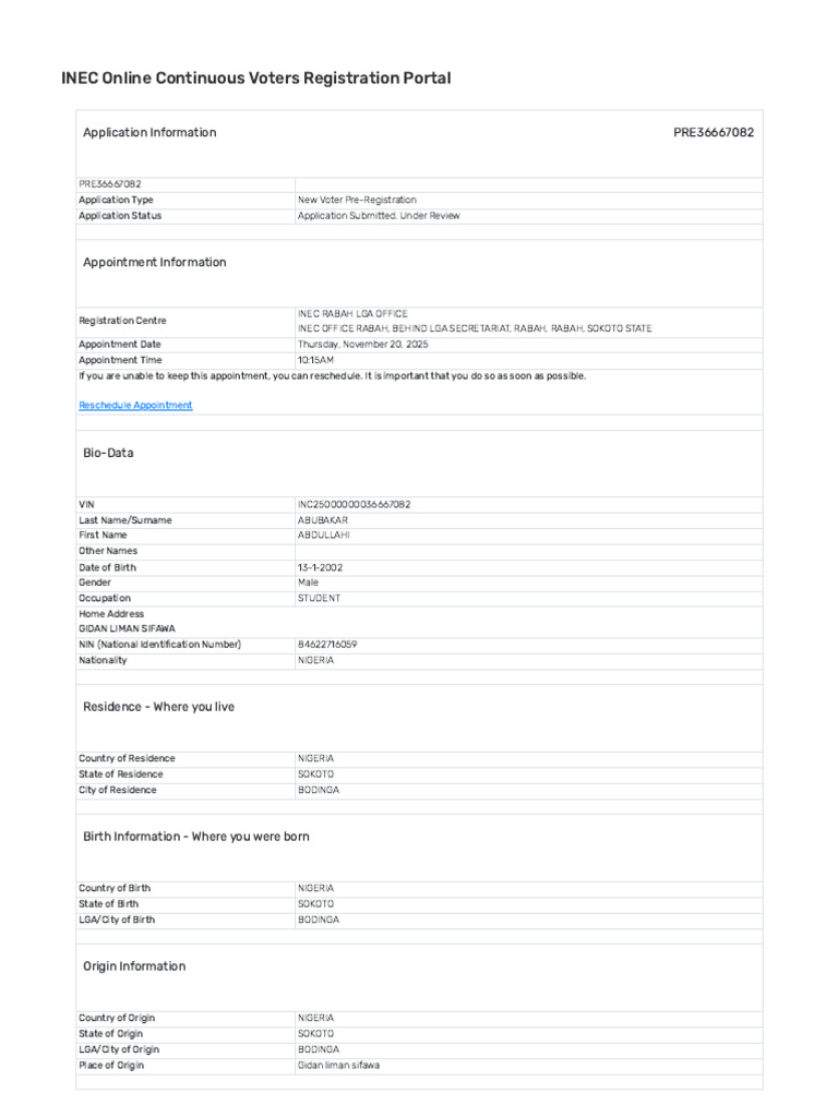 View Application | PDF