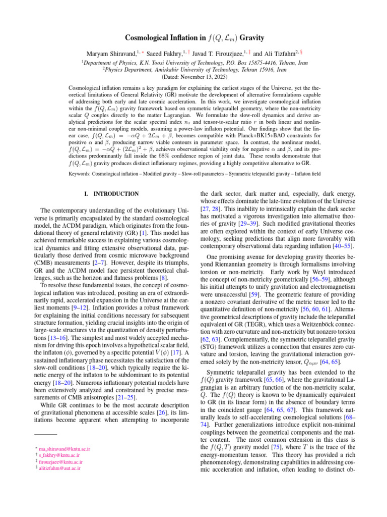 Cosmological Inflation in Gravity | PDF | Big Bang | Physical Cosmology