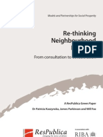 Re-Thinking Neighbourhood Planning: From Consultation To Collaboration