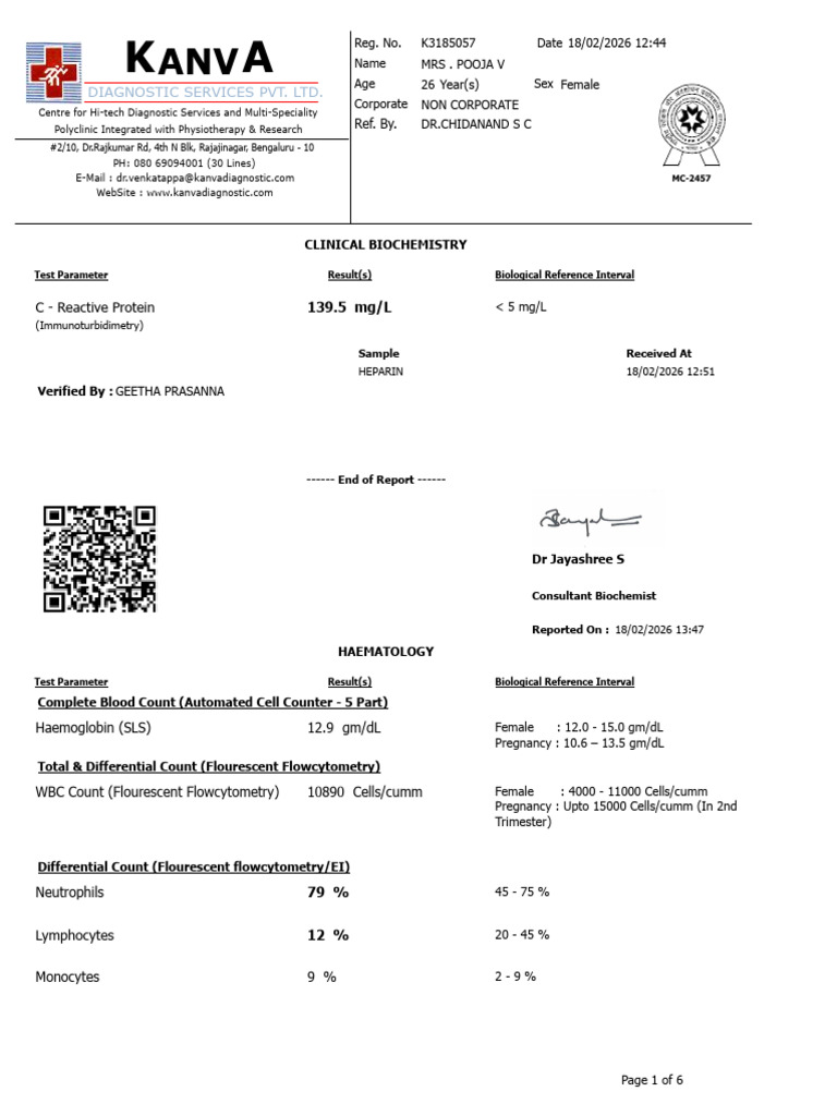 Lab Report - K3185057 | PDF | Medical Specialties | Clinical Medicine