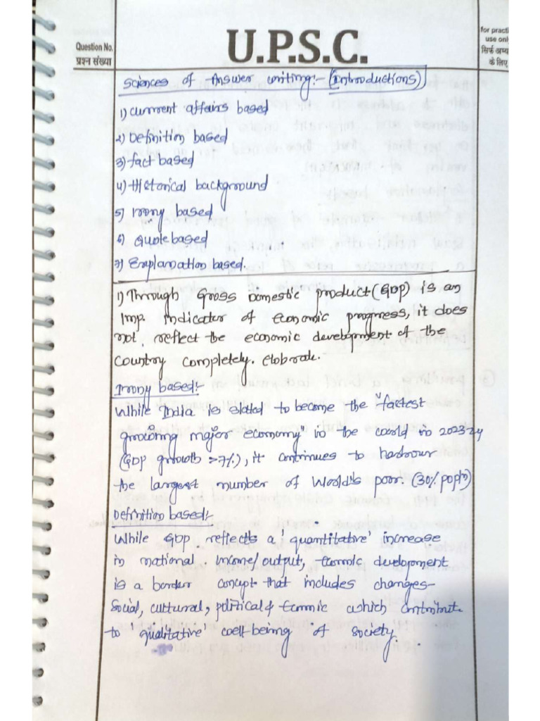 Answer Writing | PDF