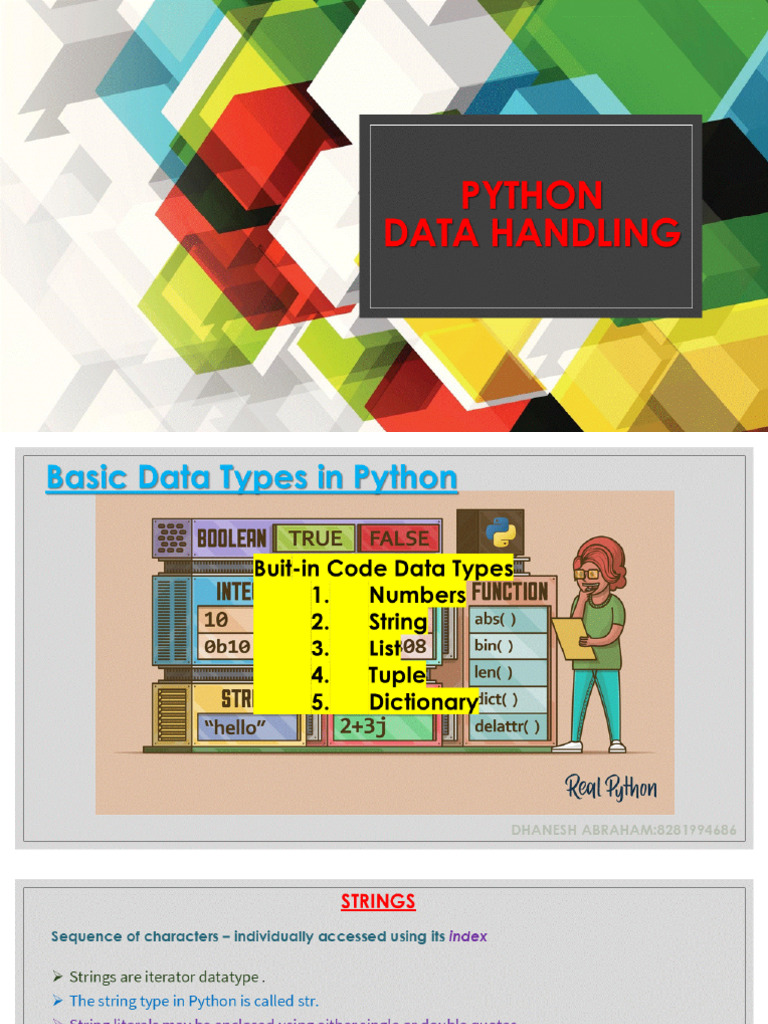 Python Data Handling Module 2 | PDF