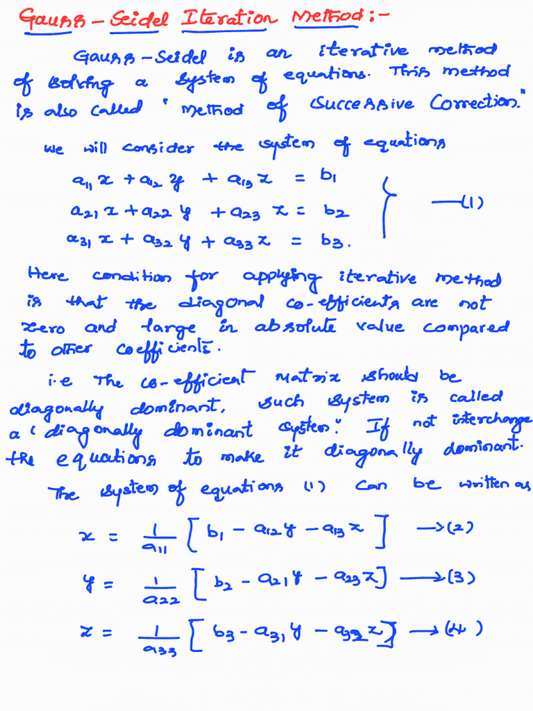 Gauss Seidel | PDF
