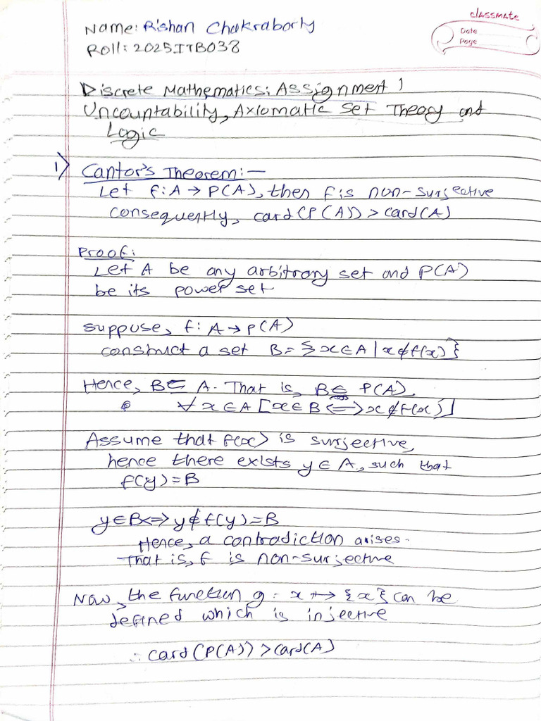 Discrete Maths Assignment 1 | PDF