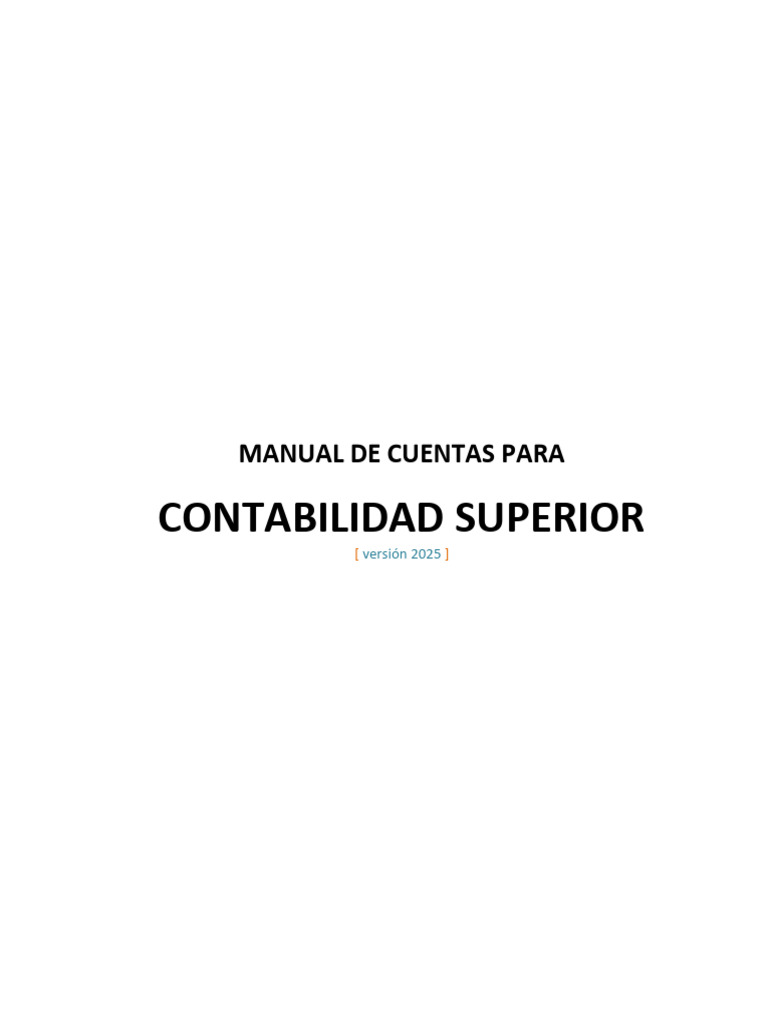 Manual de Cuentas | PDF | Pagos | Contabilidad