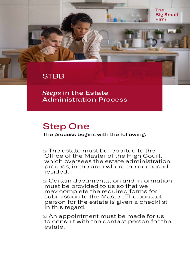 STBB - Brochure - Steps in The Estate Administration Process | PDF ...