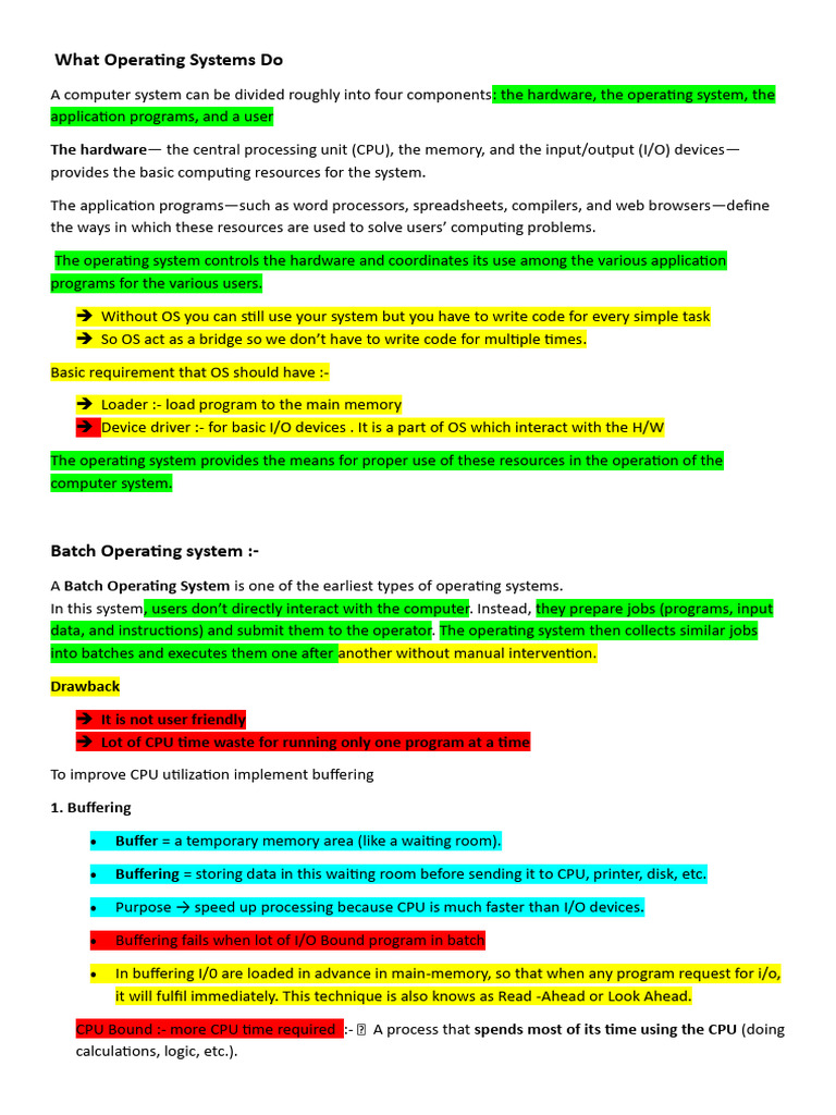 Osperating System | PDF | Operating System | Kernel (Operating System)