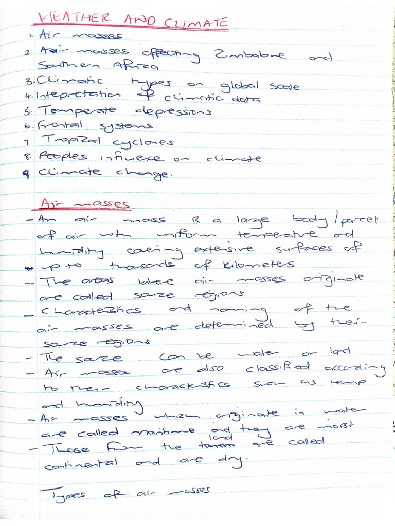Form 3 Weather and Climate | PDF