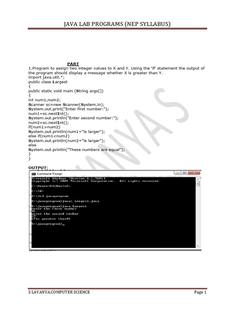 Java Lab | PDF