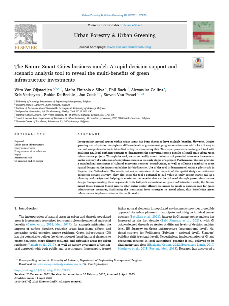 Urban Forestry Urban Greening | PDF | Green Infrastructure | Infrastructure