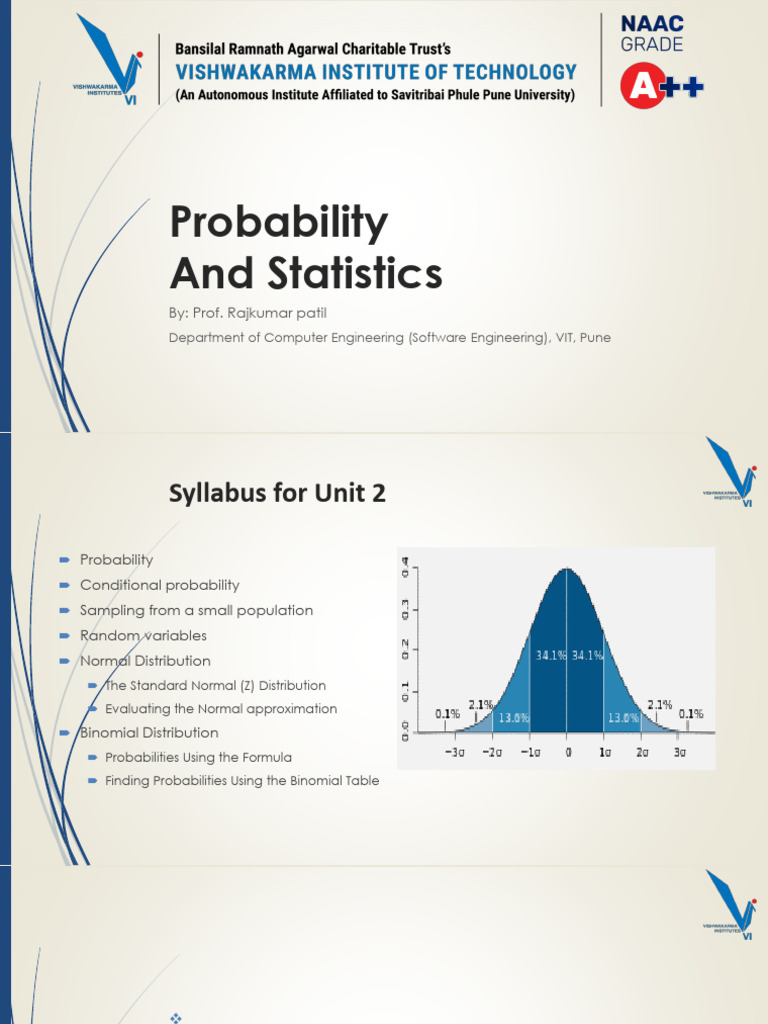 Unit II | PDF | Probability Distribution | Random Variable