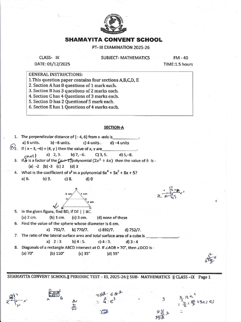 Math Test | PDF