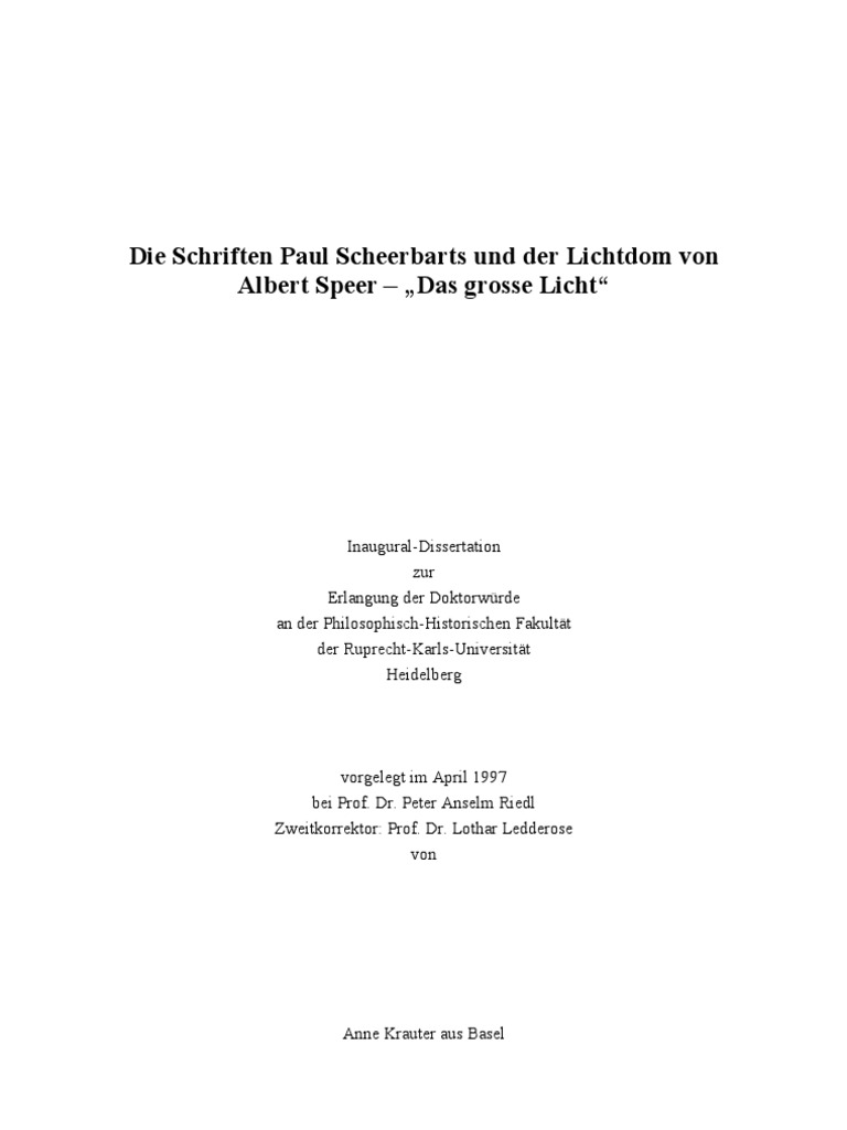 Paul Scheerbart Albert Speer