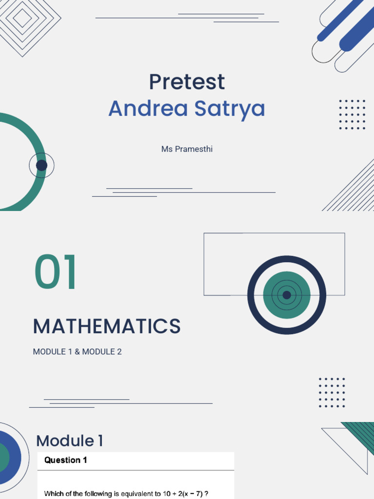 Pretest Andre Math | PDF