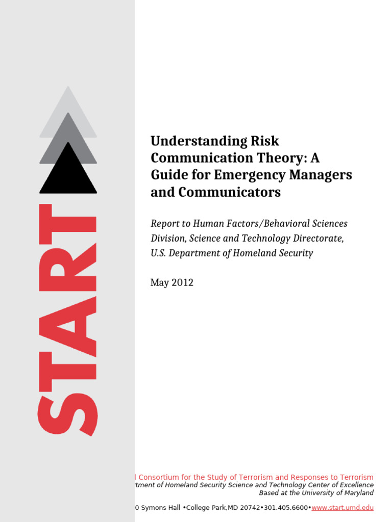 Understanding Risk Communication Theory | PDF | Communication | Risk