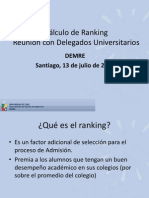 Procedimientos de Cálculo de Ranking DEMRE versión 13 de julio