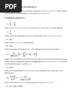 Formulas Involving the Constant π | PDF | Pi | Mathematics