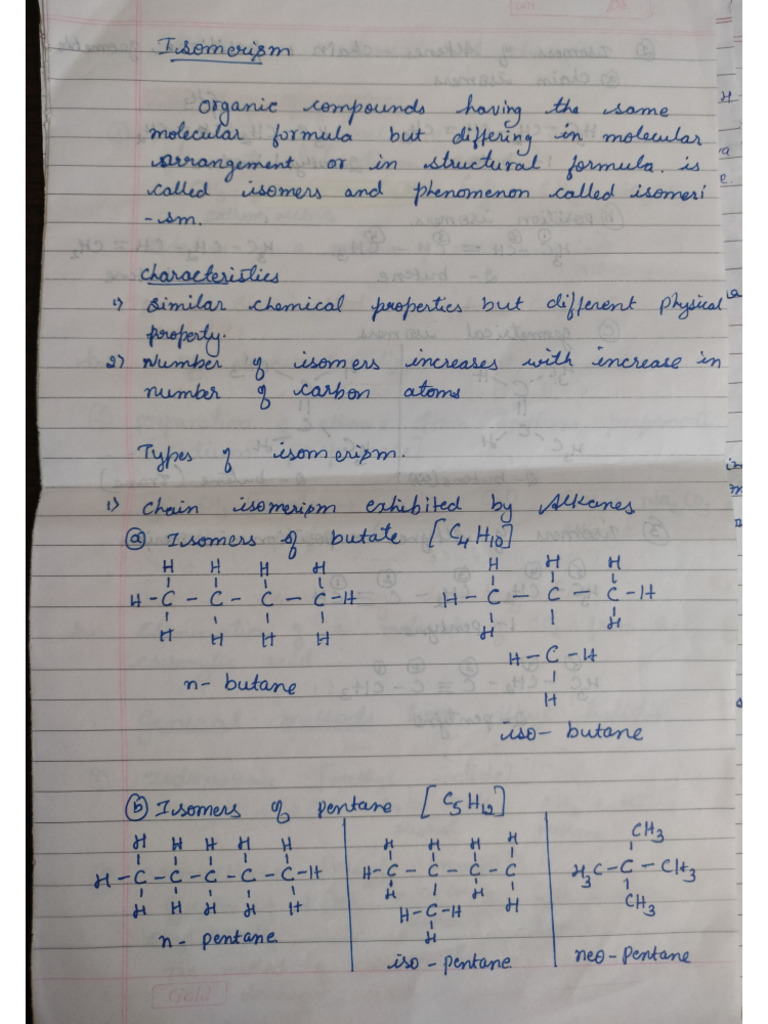 Organic Chemistry Notes Class 10 Icse | PDF