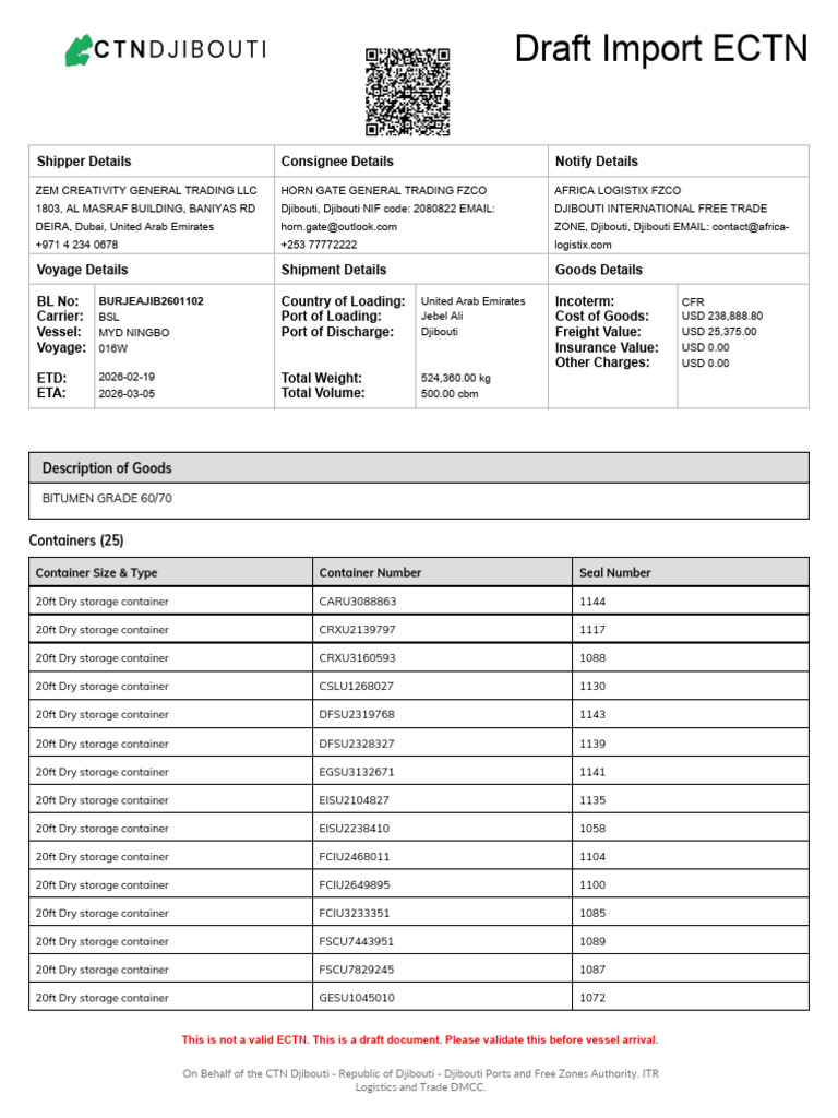 BL-BURJEAJIB2601102-draft 260219 125820 | PDF | Consumer Goods | Transport