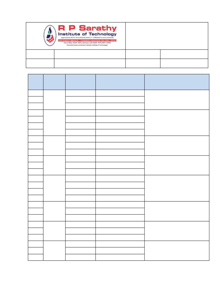 Project Batch List (2021-25) 1 | PDF