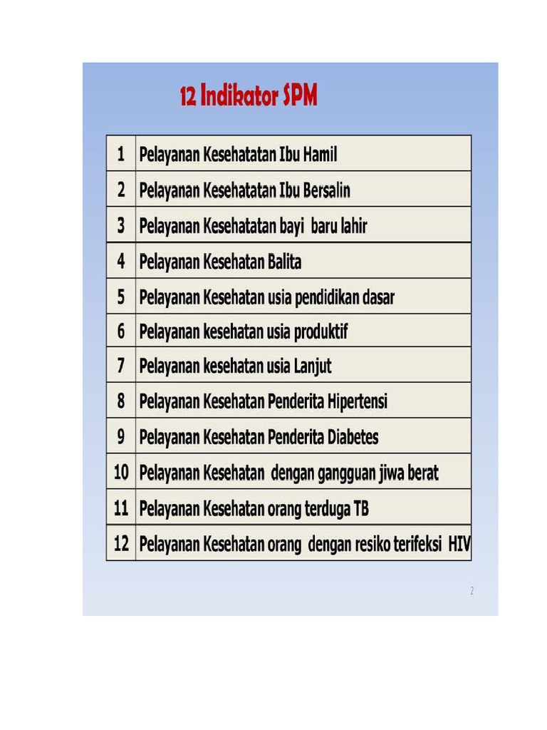 12 Indikator SPM | PDF