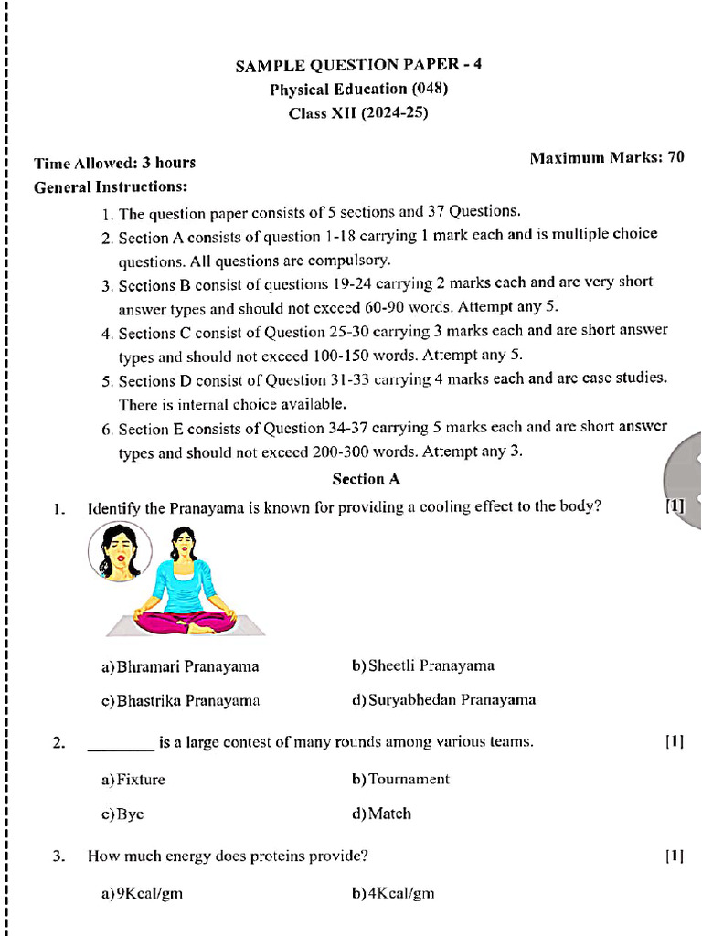Sample Paper 4 | PDF