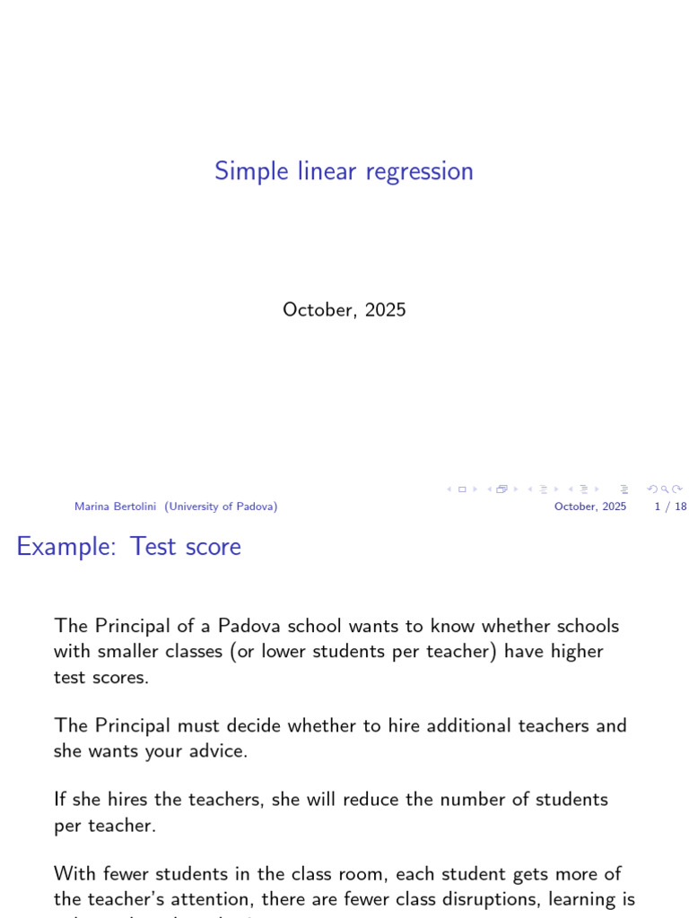 03 Simple Linear Regression | PDF