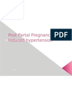 Post Partal Pregnancy-Induced Hypertension