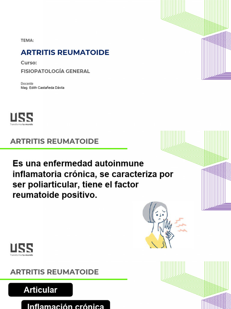 Clase Teoria - Ar y Oa | PDF | Artritis Reumatoide | Osteoartritis